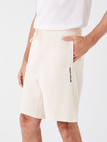 Slim Fit Men's Shorts with Waist Tie Detail