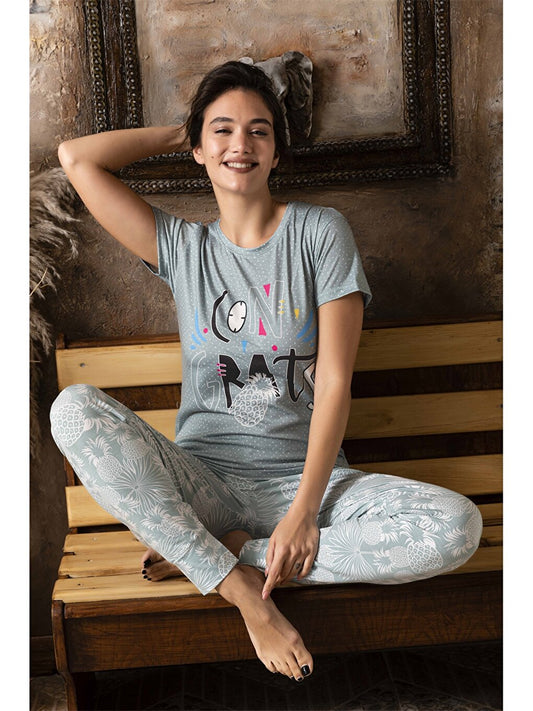 Crew Neck Women's Pajama Set