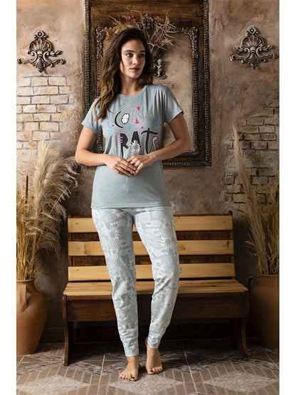 Crew Neck Women's Pajama Set