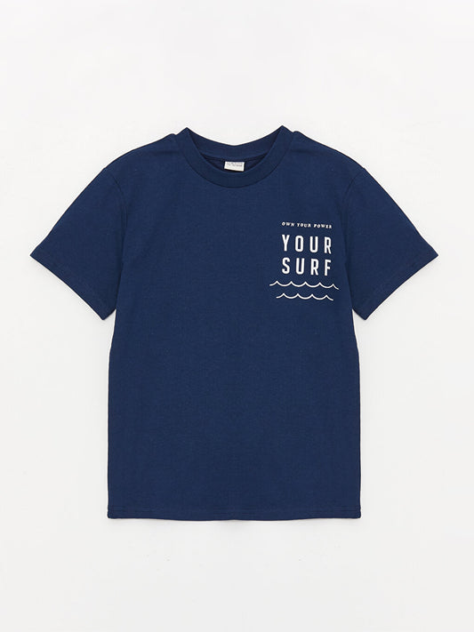 Crew Neck Printed Short Sleeve Boy's T-Shirt