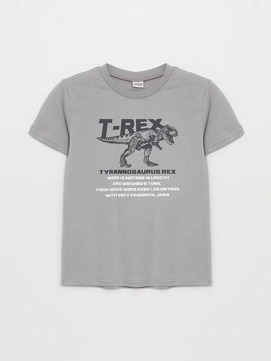 Crew Neck Printed Short Sleeve Boy's T-Shirt