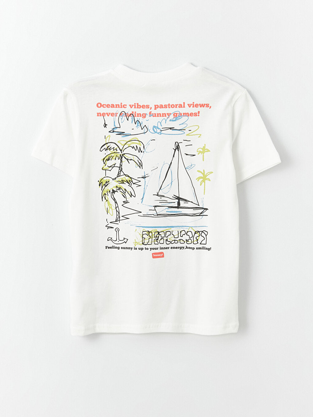 Crew Neck Printed Short Sleeve Boy's T-Shirt