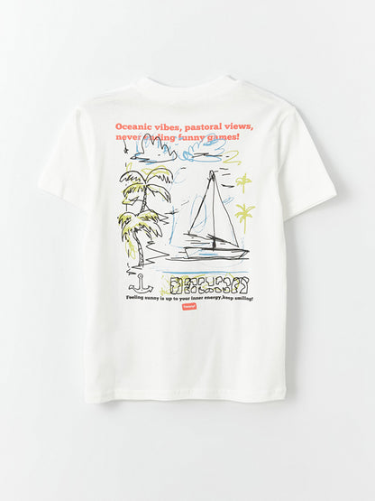 Crew Neck Printed Short Sleeve Boy's T-Shirt