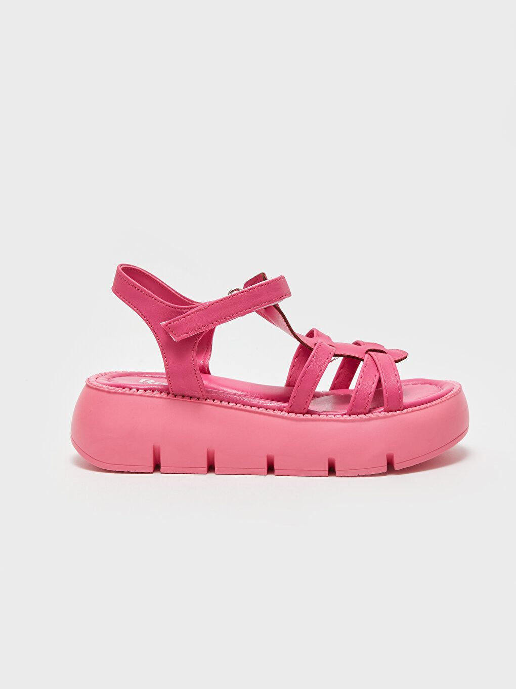 Leather Look Velcro Girls Sandals