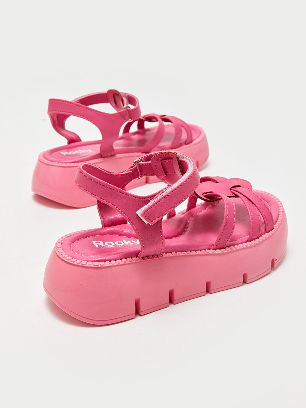 Leather Look Velcro Girls Sandals