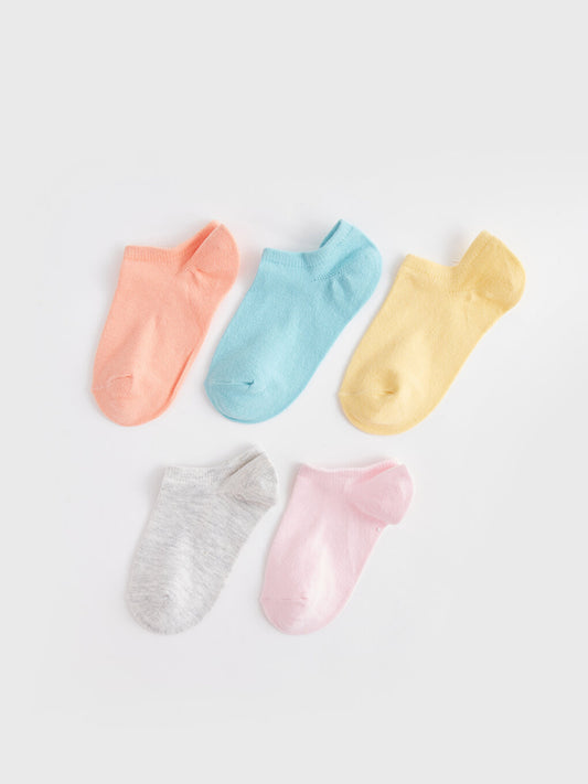 Basic Girl's Booties Socks 5-pack