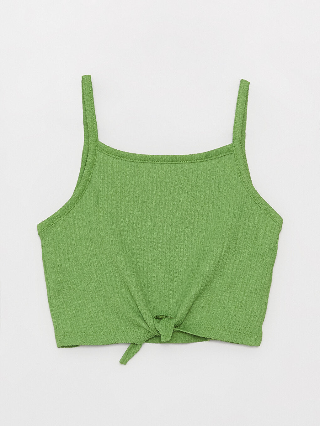 Square Neck Basic Strappy Girls Crop Undershirt