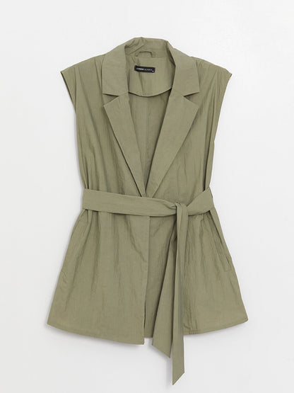 Women's Jacket Collar Plain Vest