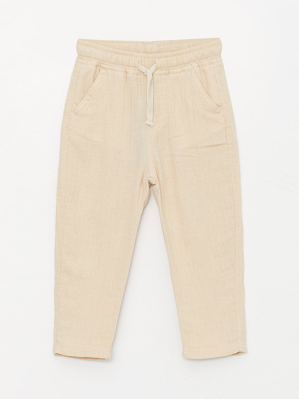 Basic Baby Boy Trousers with Elastic Waist