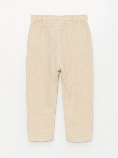 Basic Baby Boy Trousers with Elastic Waist