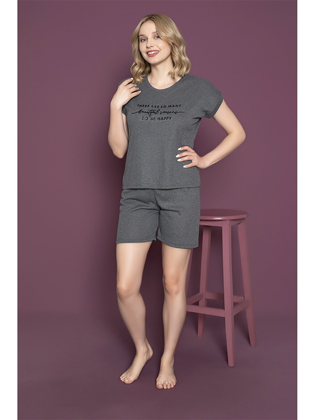 Crew Neck Women's Pajama Set