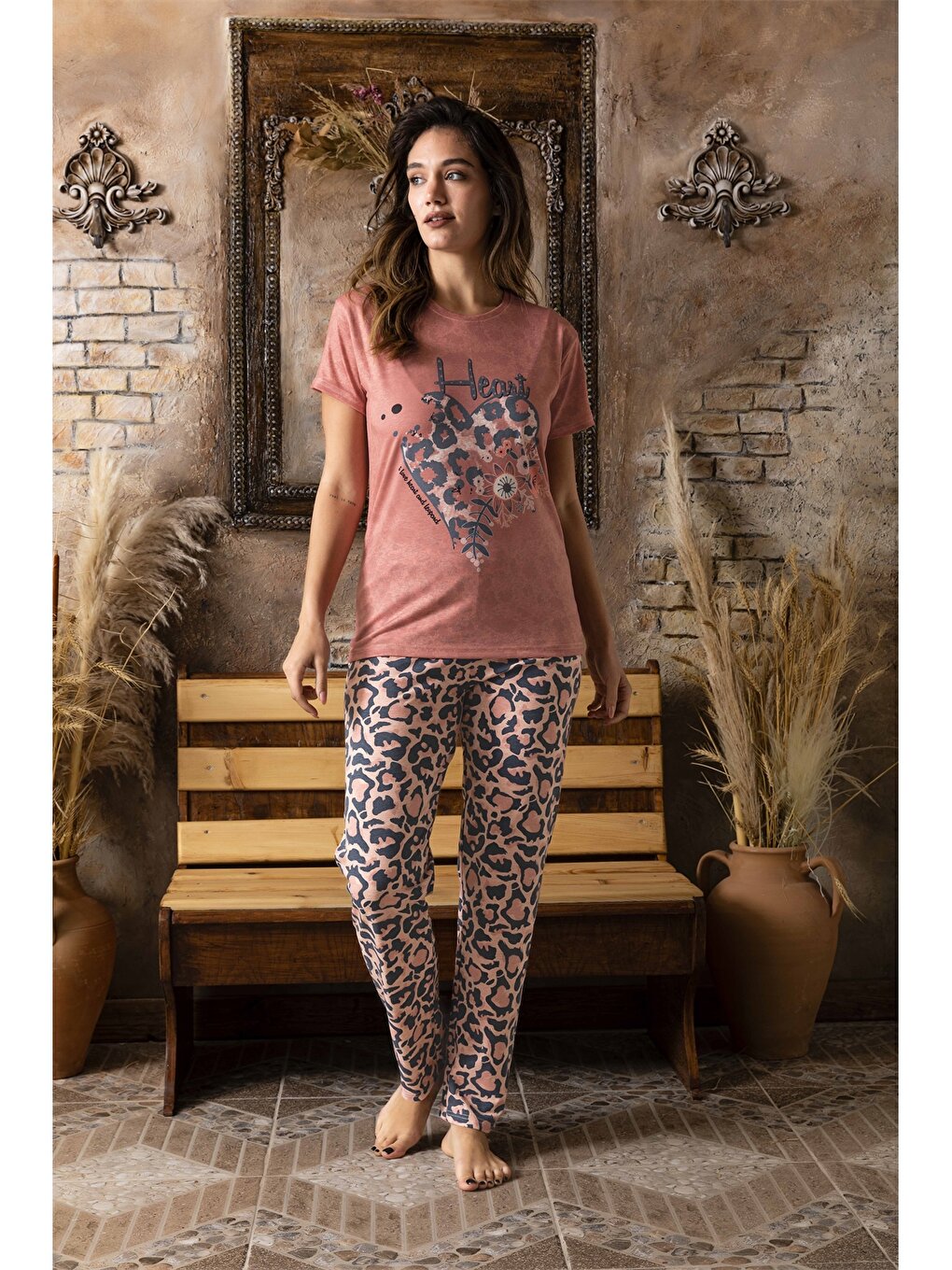 Crew Neck Women's Pajama Set