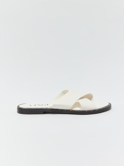 Women's House Slippers with Cross Band