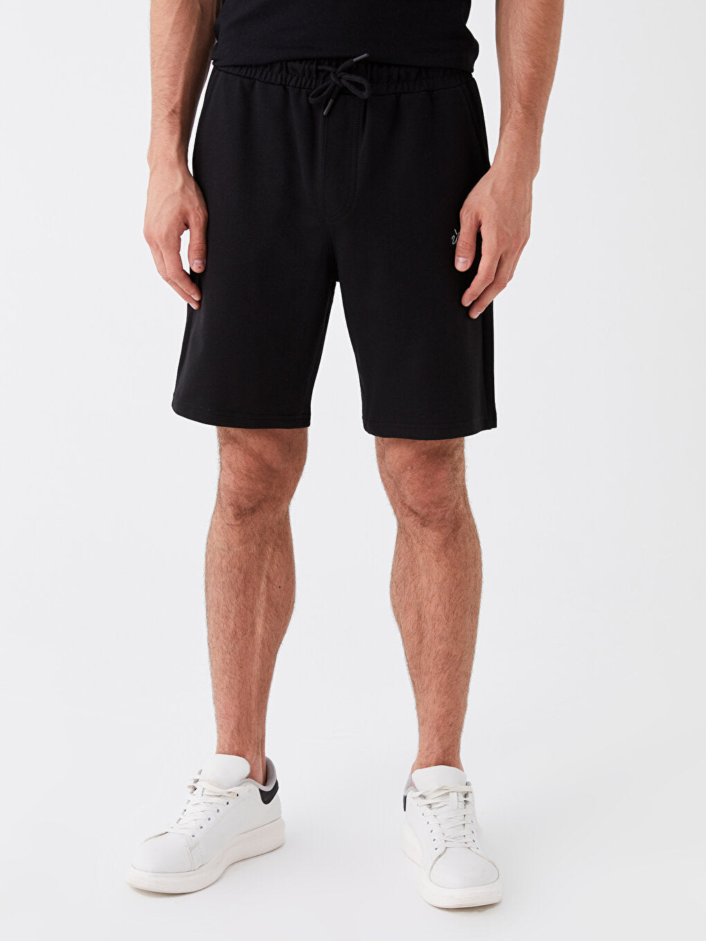 Slim Fit Men's Shorts with Elastic Waist