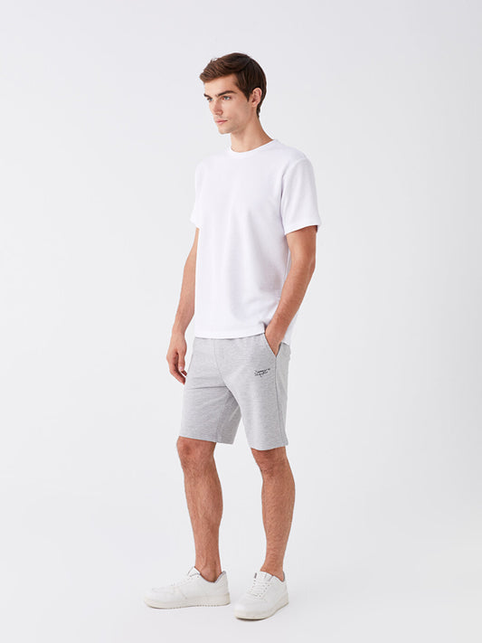 Slim Fit Men's Shorts with Elastic Waist