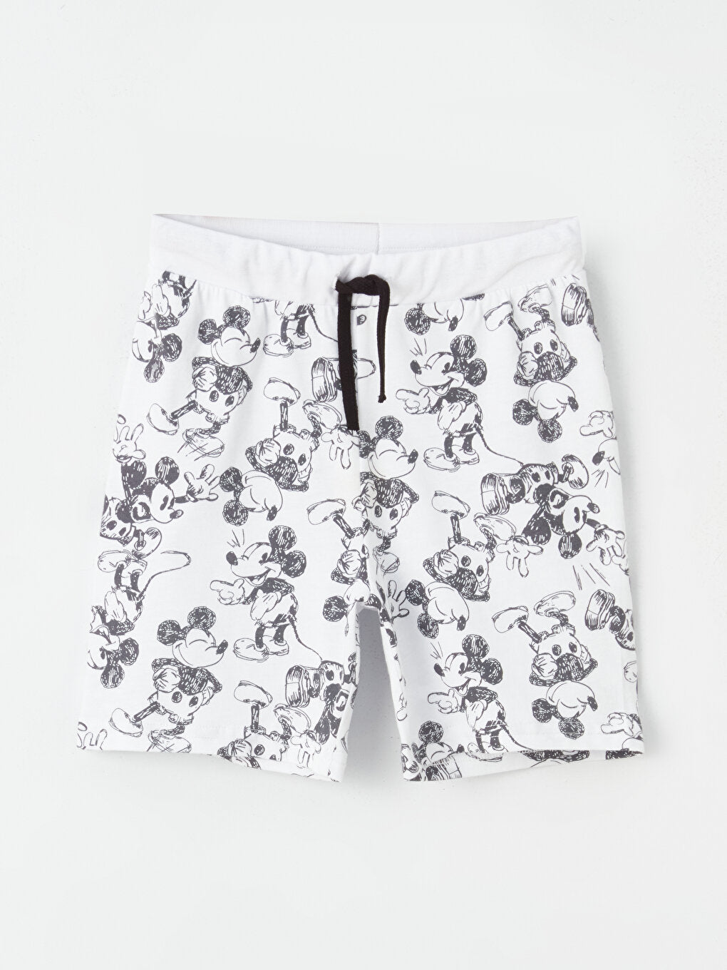 Elastic Waist Mickey Mouse Printed Boys' Shorts