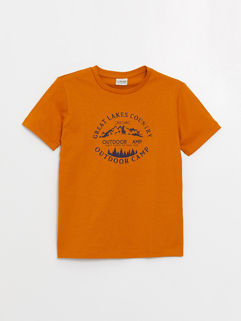 Crew Neck Printed Short Sleeve Boy's T-Shirt