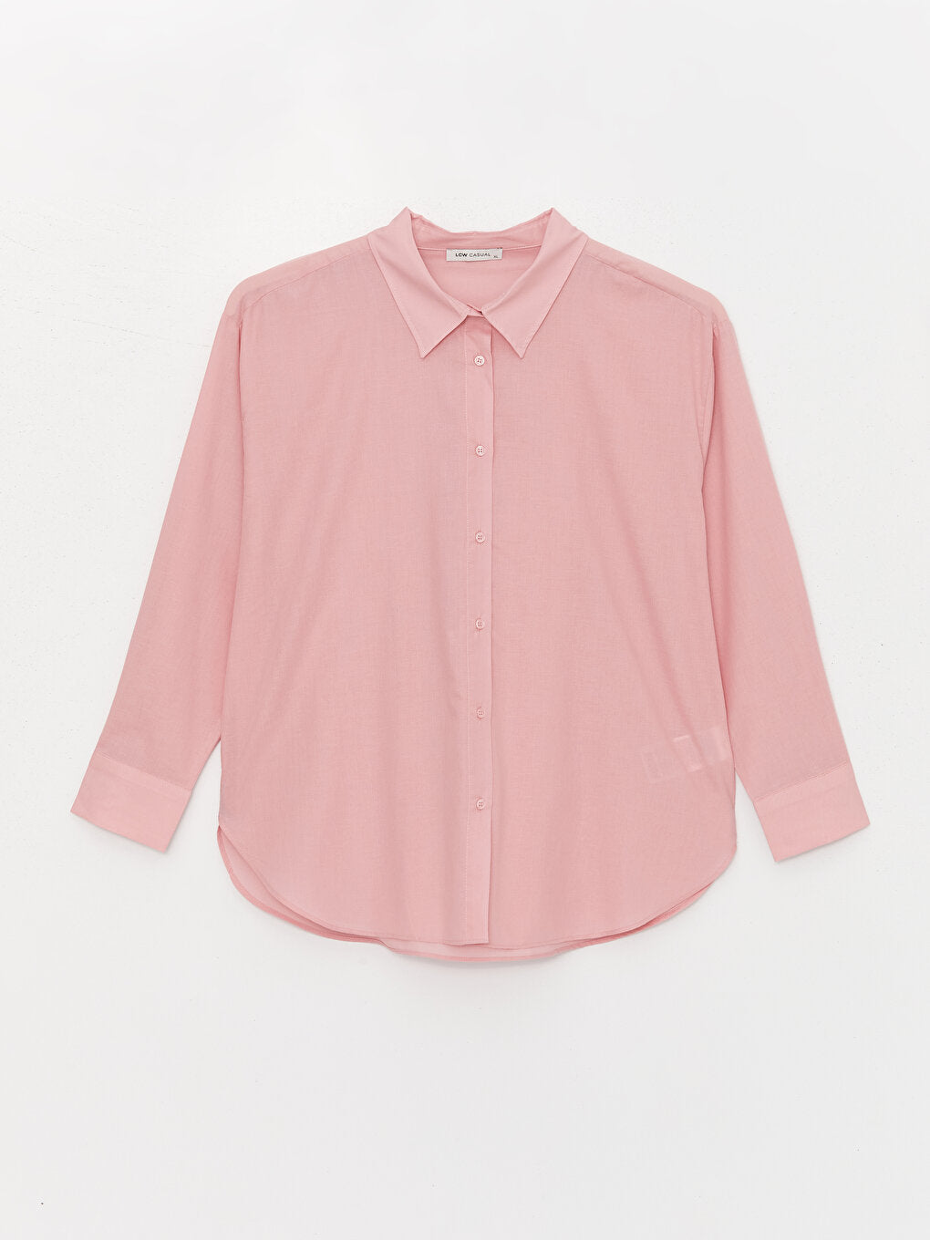 Plain Long Sleeve Oversize Women's Shirt