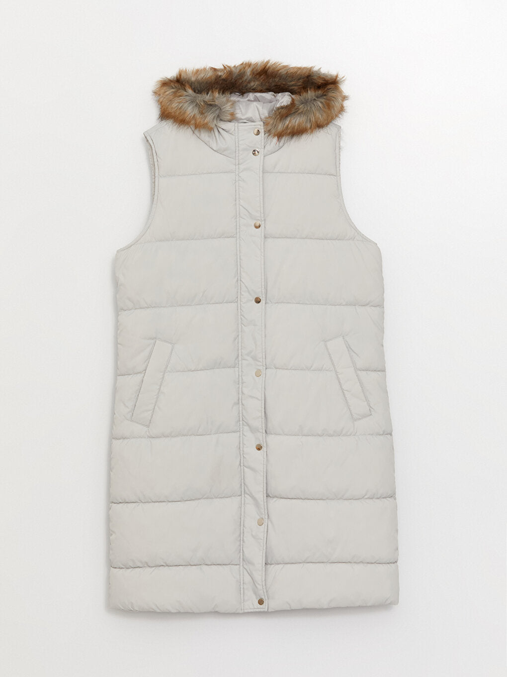 Women's Hooded Plain Puffer Vest