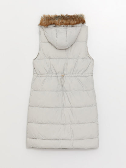 Women's Hooded Plain Puffer Vest