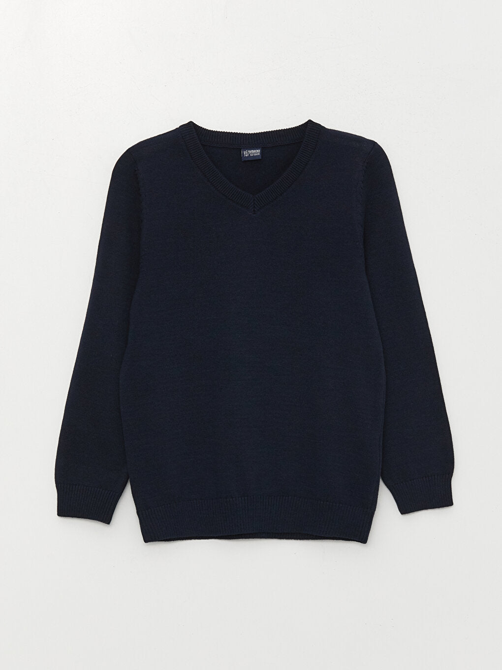 V-Neck Basic Long Sleeve Boy's Knitwear Sweater