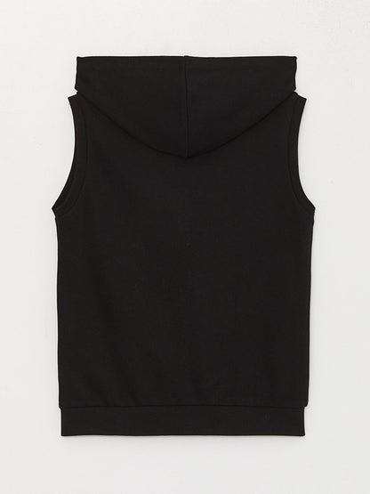 Hooded Basic Boy's Zippered Vest