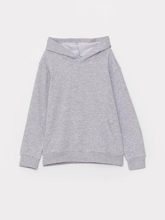 Hooded Basic Long Sleeve Boy's Sweatshirt