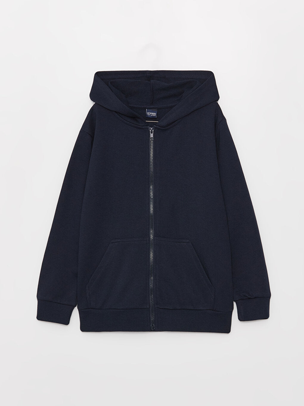 Hooded Basic Long Sleeve Boy's Zipper Sweatshirt