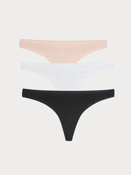 Plain Thong Panties 3 Pack