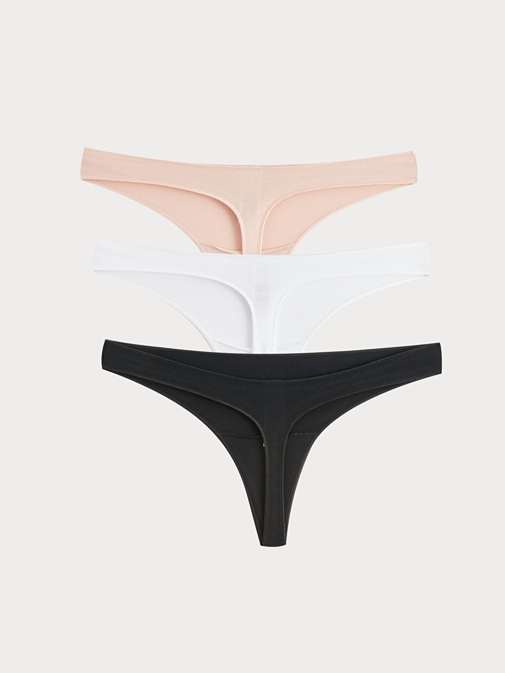 Plain Thong Panties 3 Pack