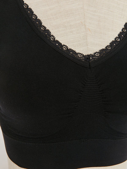 Non-Wireless Padding Plain Seamless Sports Bra