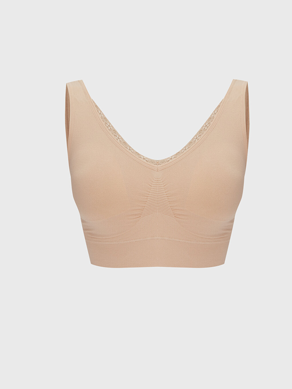 Non-Wireless Padding Plain Seamless Sports Bra