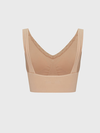 Non-Wireless Padding Plain Seamless Sports Bra