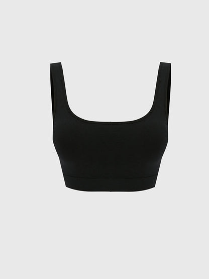 Non-Wireless Padding Plain Seamless Sports Bra