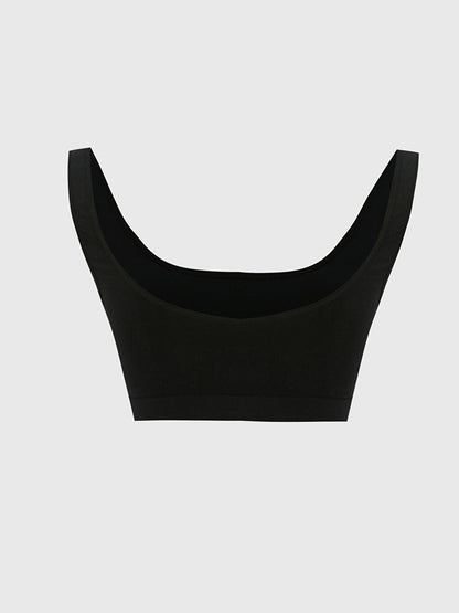 Non-Wireless Padding Plain Seamless Sports Bra