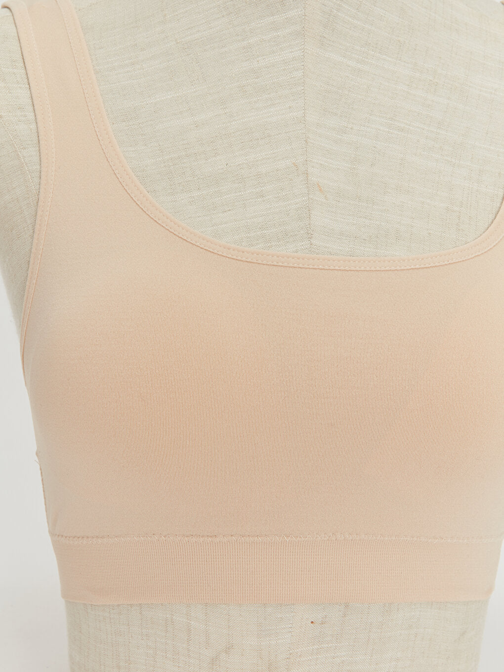 Non-Wireless Padding Plain Seamless Sports Bra