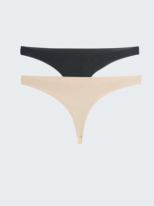 Plain Thong Panties 2 Pack