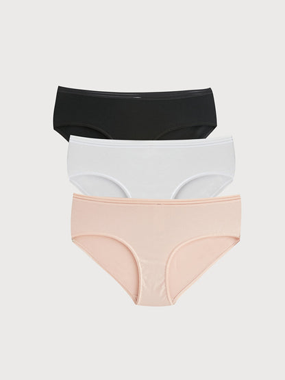 Plain Hipster Panties 3 Pack