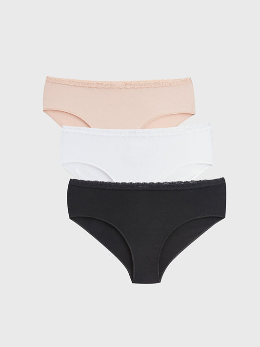 Plain Hipster Panties 3 Pack