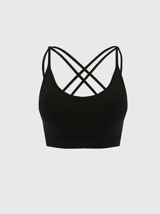 Non-Wireless Padding Plain Seamless Sports Bra