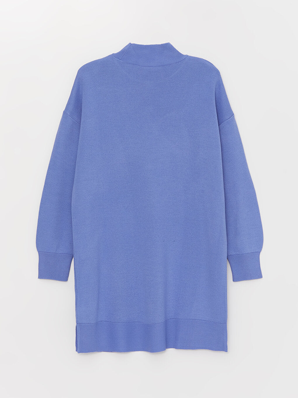 Half Turtleneck Plain Long Sleeve Oversize Women's Knitwear Tunic