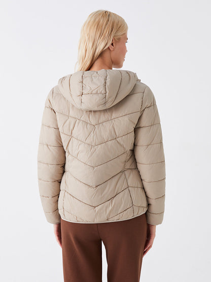 Women's Hooded Plain Puffer Coat