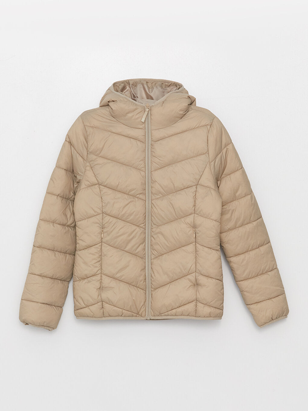 Women's Hooded Plain Puffer Coat