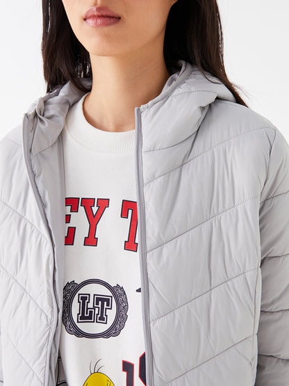 Women's Hooded Plain Puffer Coat