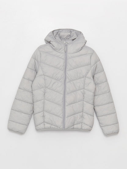 Women's Hooded Plain Puffer Coat