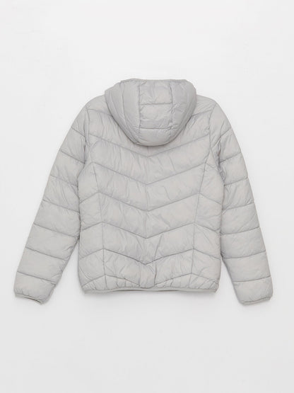 Women's Hooded Plain Puffer Coat