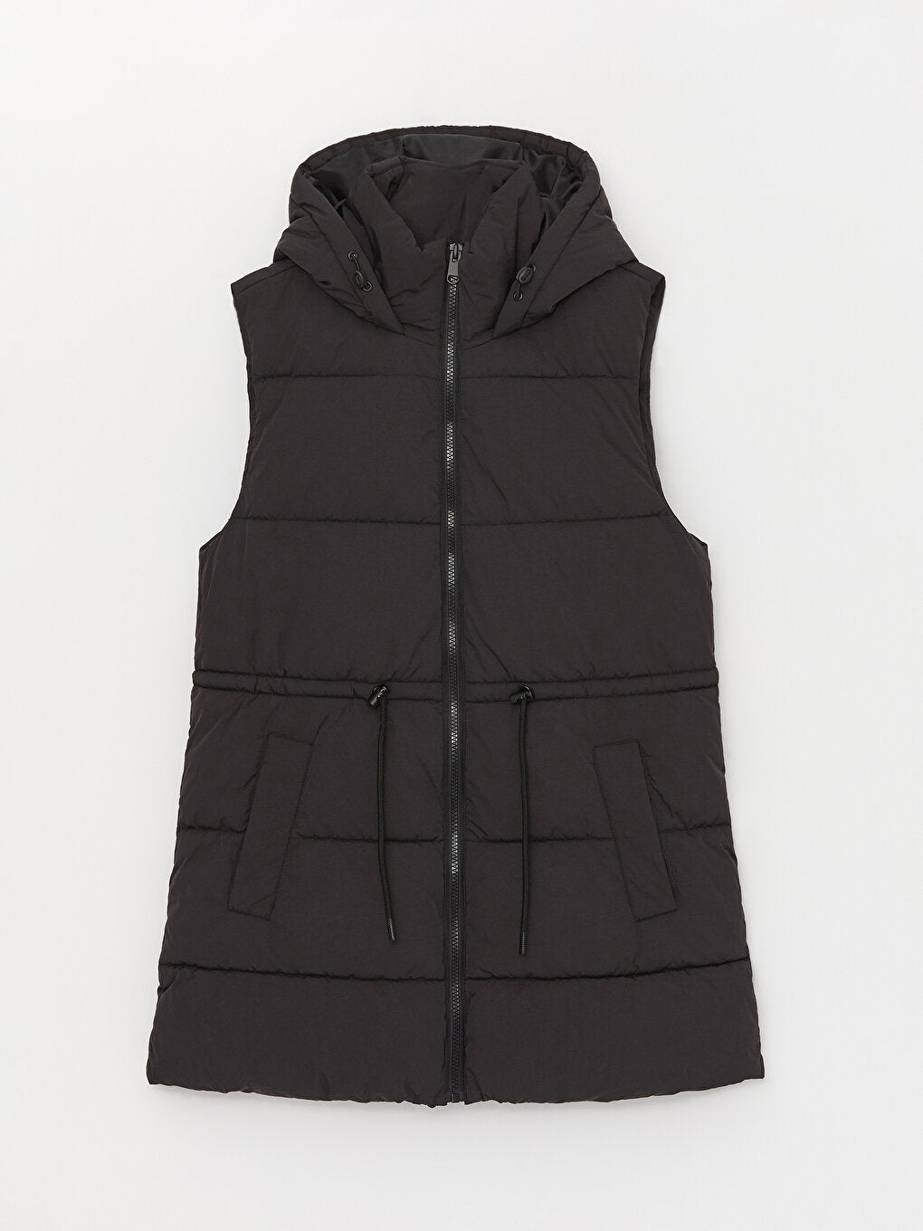 Women's Hooded Plain Puffer Vest