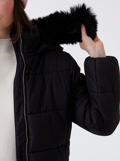 Women's Hooded Plain Puffer Coat