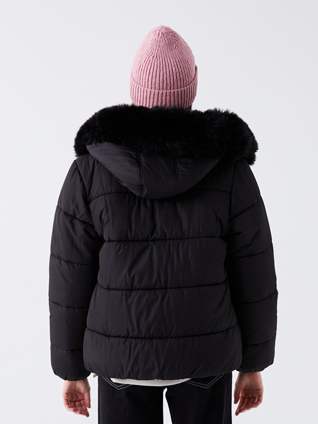 Women's Hooded Plain Puffer Coat