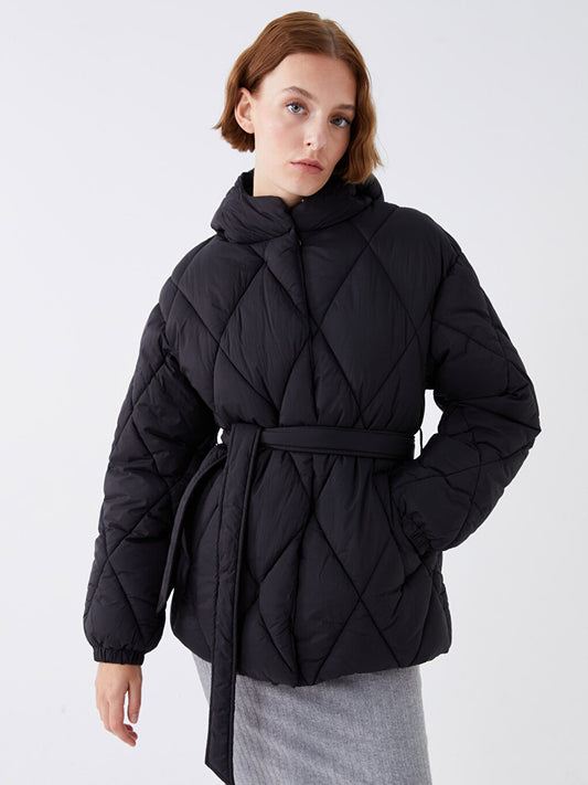 Hooded Quilted Women's Puffer Coat